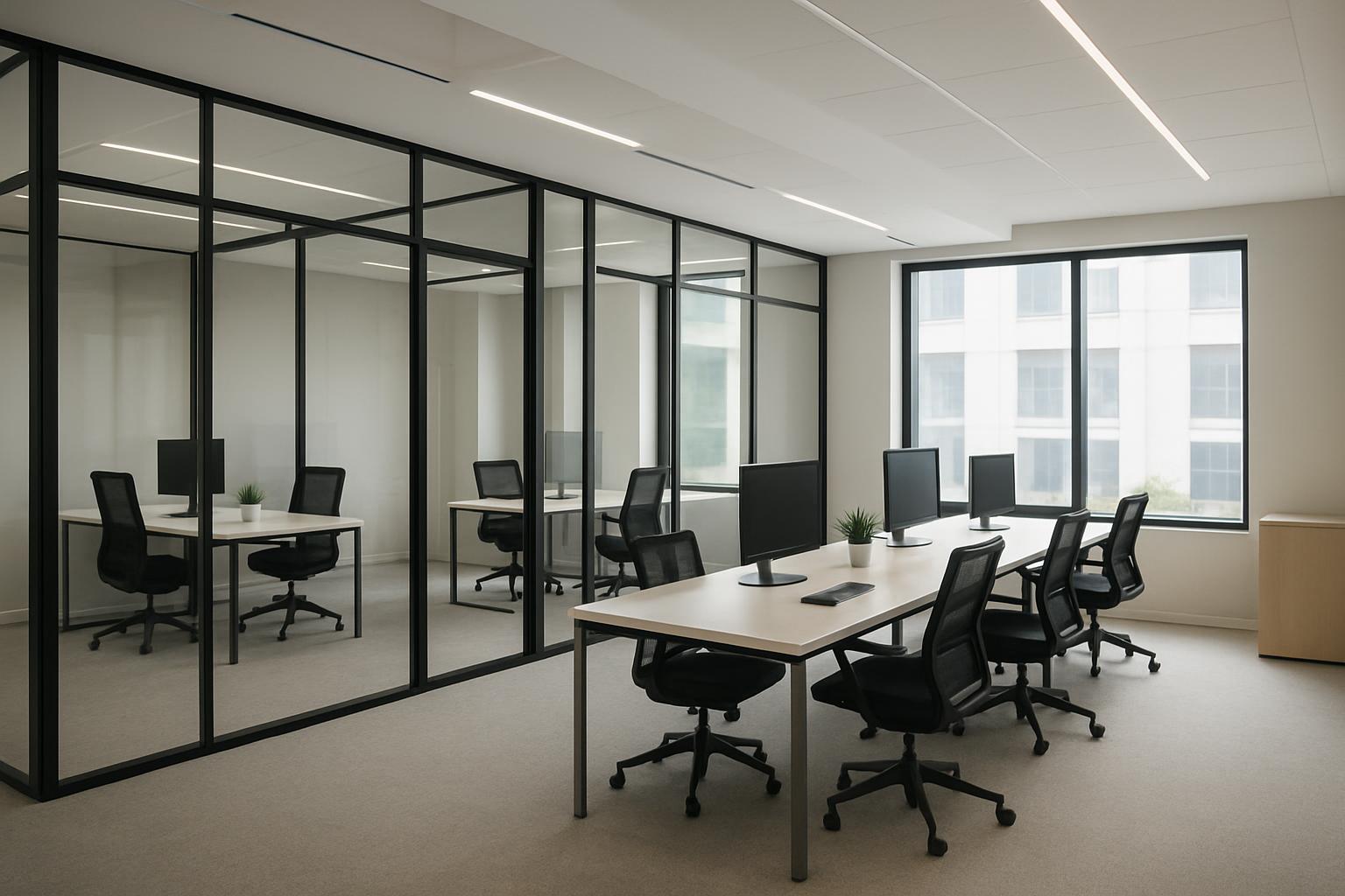 Divisiones de vidrio para oficinas